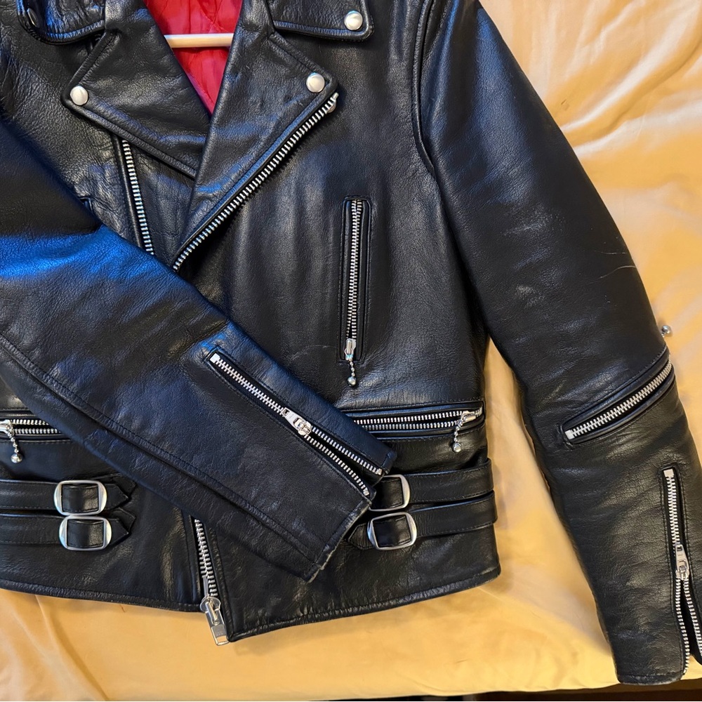 Black Leather Biker Jacket